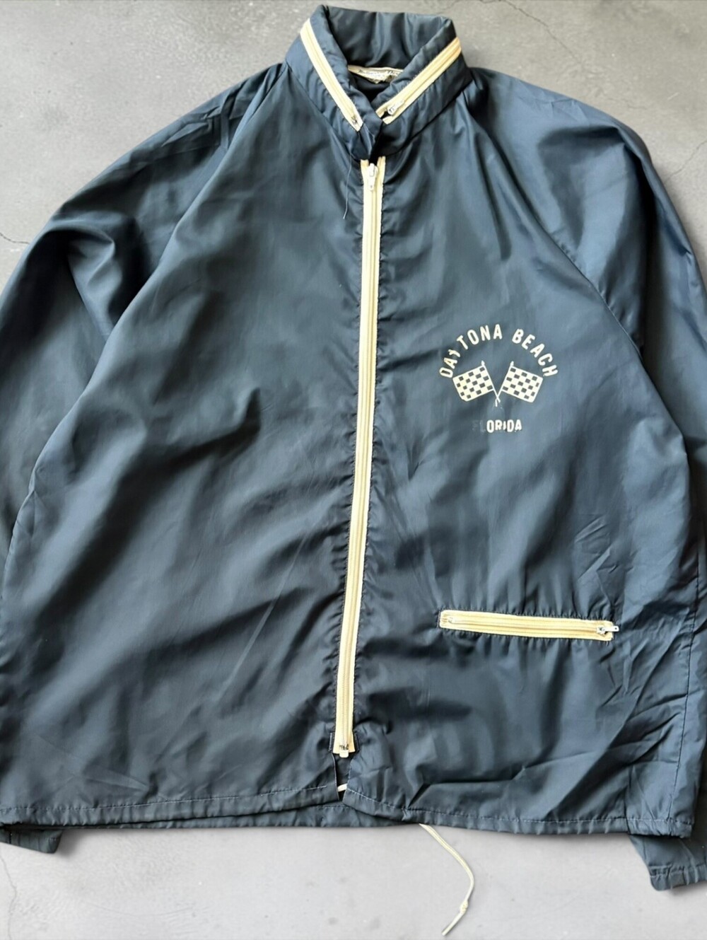 Vtg 1980s Daytona Beach Florida Lightweight Windbreaker Windbreaker jacket Large